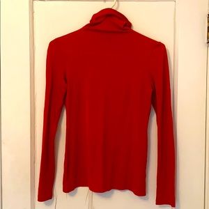 100% silk red turtleneck